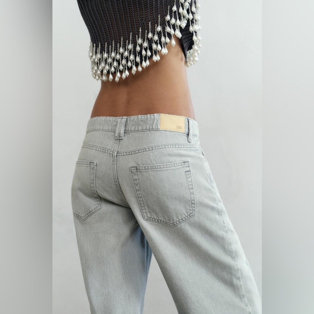 ZARA MID-RISE Z1975 WIDE LEG JEANS - Picture 2 of 7